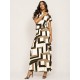 Vestido Longo Morcego Malha Estampa Igaci