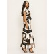 Vestido Longo Morcego Malha Estampa Igaci