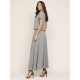 Vestido Longo Morcego Malha Mescla