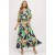 Vestido Midi Viscose Ciganinha com Lapela Estampa Brisa do Mar
