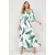 Vestido Midi Viscose Ciganinha com Lapela Estampa Folhagem Poética
