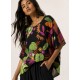 Blusa Morcego Ampla Tangará Estampa Noite Botânica