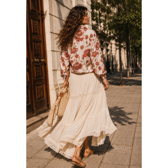 Jaqueta Corta-Vento Blouson Uatumã Estampa Flor de Caju