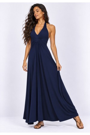 Vestido Midi Mamirauá Malha Azul Marinho