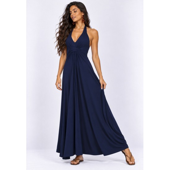 Vestido Midi Mamirauá Malha Azul Marinho