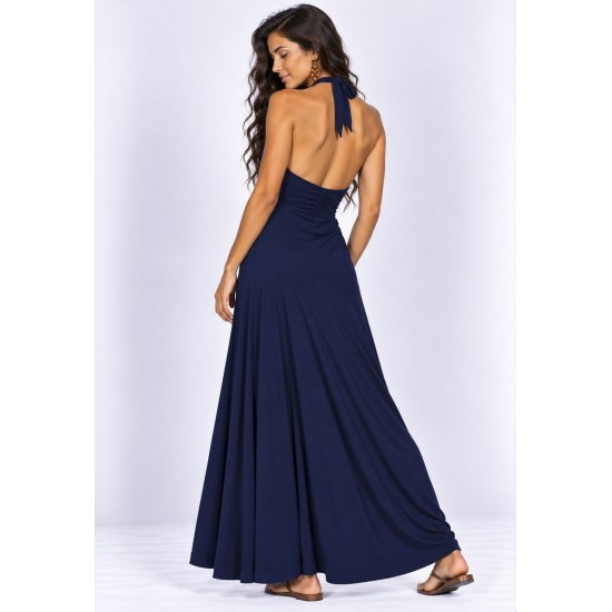 Vestido Midi Mamirauá Malha Azul Marinho