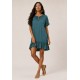 Vestido curto amplo gola princesa Verde