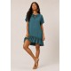 Vestido curto amplo gola princesa Verde