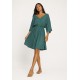 Vestido Curto Caaxixá Viscose com Cordão na Cintura Verde