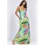 Vestido Longo Anambé Viscose com Bolsos Estampa Mata em Aquarela