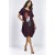 Vestido Amora Malha Midi Plus Bordô