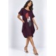 Vestido Amora Malha Midi Plus Bordô
