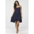 Vestido Curto Itaúna Viscose Babados Duplo Azul