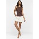 Blusa Regata Potira Malha Canelada Urucum Queimado