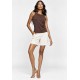 Blusa Regata Potira Malha Canelada Urucum Queimado