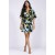 Vestido Curto Pequi Viscose Estampa Jardim Noturno