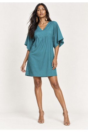 Vestido Curto Pequi Viscose Verde