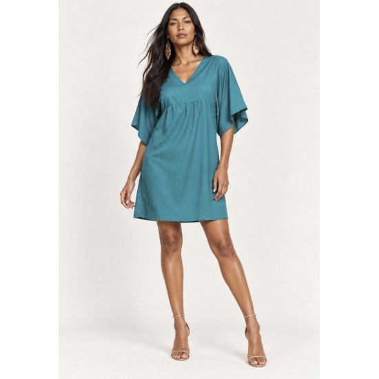 Vestido Curto Pequi Viscose Verde