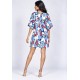 Vestido Curto Pequi Viscose Estampa Floresce