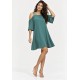 Vestido Curto Iara Viscose Ombro a Mostra Verde