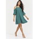 Vestido Curto Iara Viscose Ombro a Mostra Verde