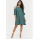 Vestido Curto Iara Viscose Ombro a Mostra Verde