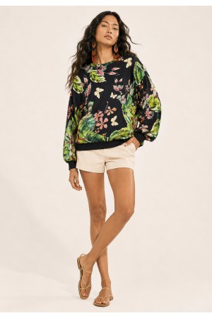 Blusa Moletim Jardim Amazônico