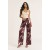 Calça Pantalona Granja Malha Estampa Selva Bordô