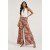 Calça Pantalona Granja Malha Estampa Palmas da Terra