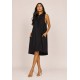 Vestido Midi Viscose Regata Piaf Preto