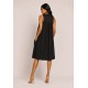 Vestido Midi Viscose Regata Piaf Preto
