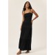 Vestido Longo Viscose Alça Fina Preto