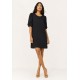 Vestido Curto Viscose Balli Manga Curta Preto
