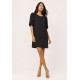 Vestido Curto Viscose Balli Manga Curta Preto