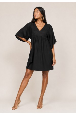 Vestido Curto Pequi Viscose Preto