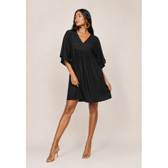 Vestido Curto Pequi Viscose Preto