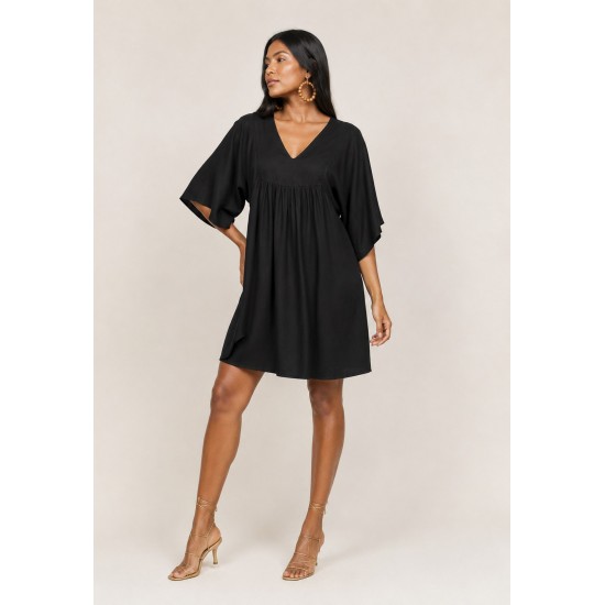 Vestido Curto Pequi Viscose Preto