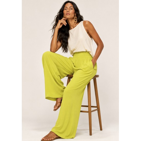 Calça Pantalona Elastic Embaú Verde Jambu