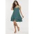 Vestido Curto Itaúna Viscose Babados Duplo Verde