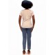 Blusa Básica Morcego Malha Gola V Manga Curta Branca