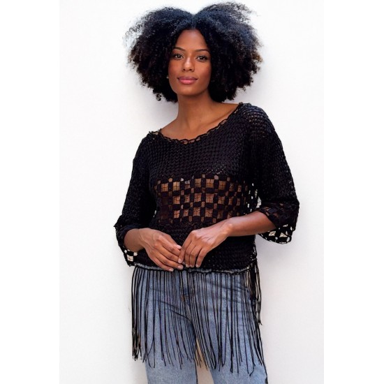 Blusa de Renda Preta