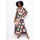 Vestido Longo Malha Estampa Chapada de Areia