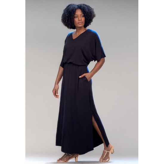 Vestido Longo Malha Preto