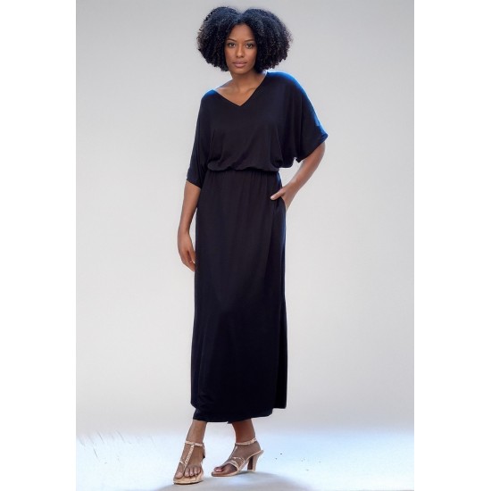 Vestido Longo Malha Preto