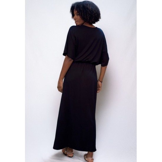 Vestido Longo Malha Preto
