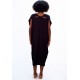 Vestido Kaftan Detalhes nas Costas Preto