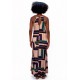 Vestido Longo Malha Trapézio Estampa Chapada de Areia