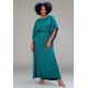 Vestido Kaftan Viscose Longo Verde Musgo