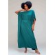 Vestido Kaftan Viscose Longo Verde Musgo