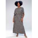 Vestido Kaftan Viscose Longo Estampa Encanto das Margaridas